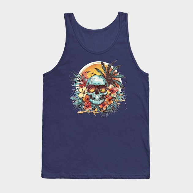 Summer Skull Vibes 03 Tank Top by NineBlack